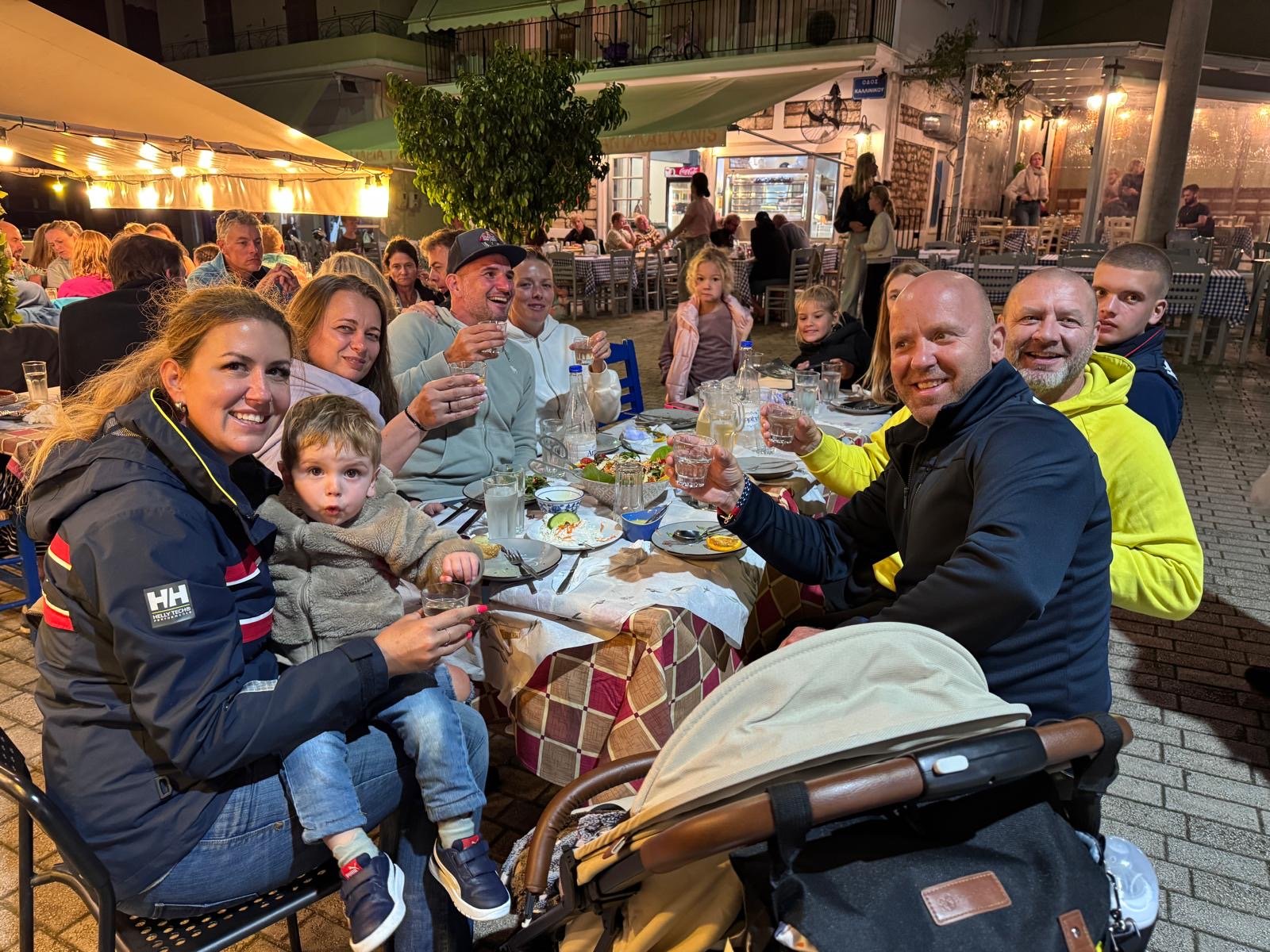 My crew v Nico restaurant Vathy